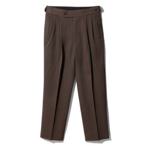 NEEDLES ニードルズ Tucked Side Tab Trouser - Wool Gabardine / Printed NS135