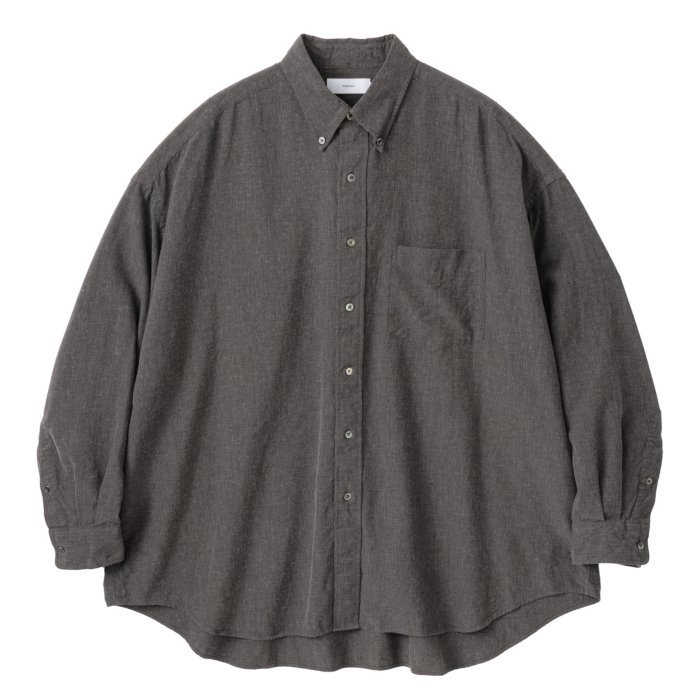 Graphpaper グラフペーパー Linen Cupro L/S Oversized B.D Shirt GM241-50238