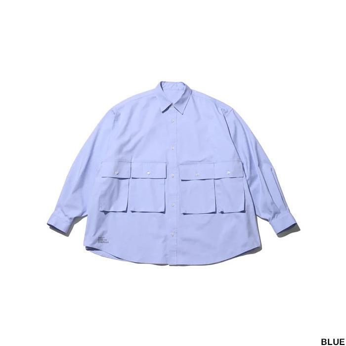 フレッシュサービス DRY OXFORD L/S SHIRT BLUE ST M FreshService (フレッシュサービス) DRY OXFORD FLAP POCKET L/S