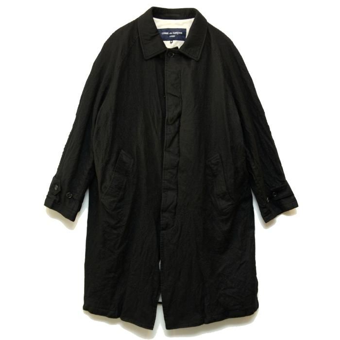 ステンカラーコートcomme des garçons homme 縮絨ウール ステンカラー