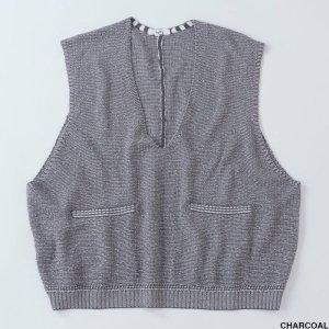 <img class='new_mark_img1' src='https://img.shop-pro.jp/img/new/icons1.gif' style='border:none;display:inline;margin:0px;padding:0px;width:auto;' />saby サバイ PAPER KNIT VEST 7G Japanese paper Knit 24S-021302