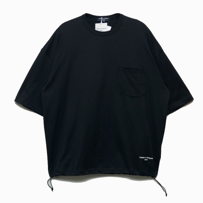 COMME des GARCONS HOMME コムデギャルソン オム ナイロンツイル綿天竺ドローコードTシャツ HN-T002-051