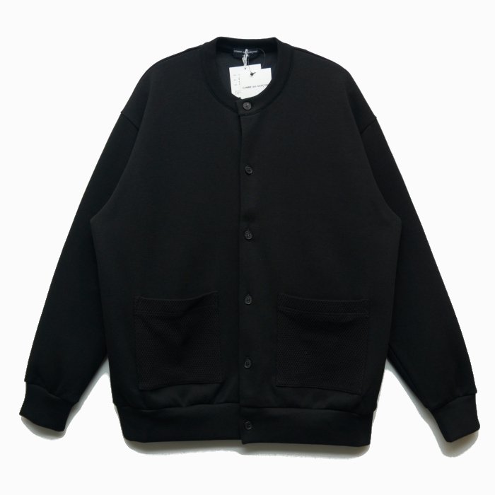 COMME des GARCONS HOMME コムデギャルソン オム 綿度詰め天竺×綿ワッフルCネックカーディガン HN-T006-051