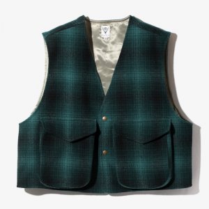 <img class='new_mark_img1' src='https://img.shop-pro.jp/img/new/icons1.gif' style='border:none;display:inline;margin:0px;padding:0px;width:auto;' />South2 West8 ġȥ Short Hunting Vest - Wool Melton Ombre Plaid PU463