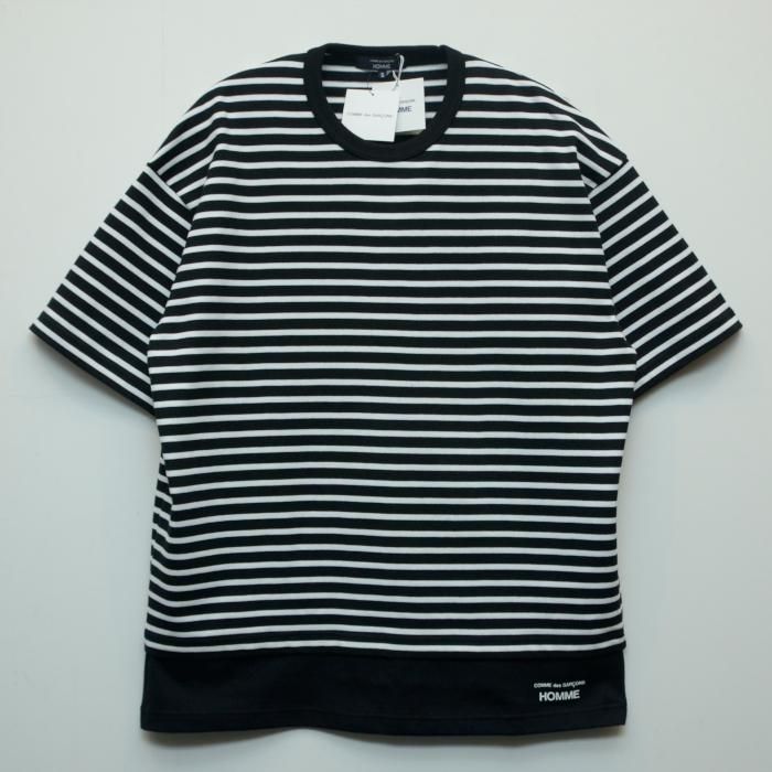 名作アーカイブ Comme Des Garcons Homme ボーダーTシャツ COMME des GARCONS HOMME - コムデギャルソンオム25SS 綿圧綿