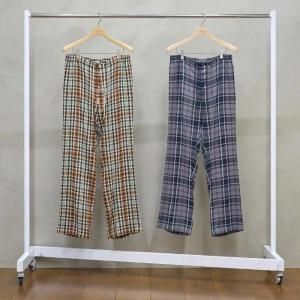<img class='new_mark_img1' src='https://img.shop-pro.jp/img/new/icons1.gif' style='border:none;display:inline;margin:0px;padding:0px;width:auto;' />UNUSED 桼 Rayon check pants UW1177