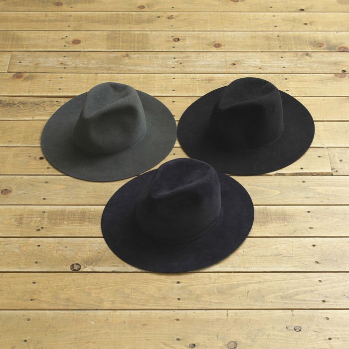【vintage】　ファー　ラビットハット　黒帽子