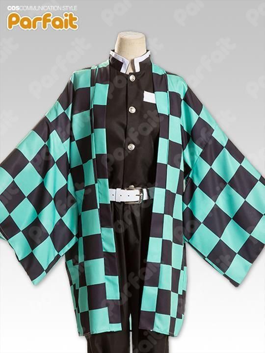 男性3Lサイズ即納可：ウィッグ付き新品コスプレ衣装》鬼滅の刃／竈門炭