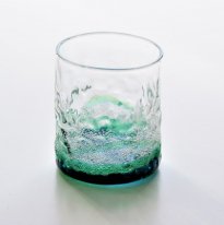 潮騒でこぼこグラス（緑/水）