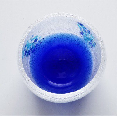 泡花見グラス（青） - 琉球ガラス工房 森のガラス館 オンライン