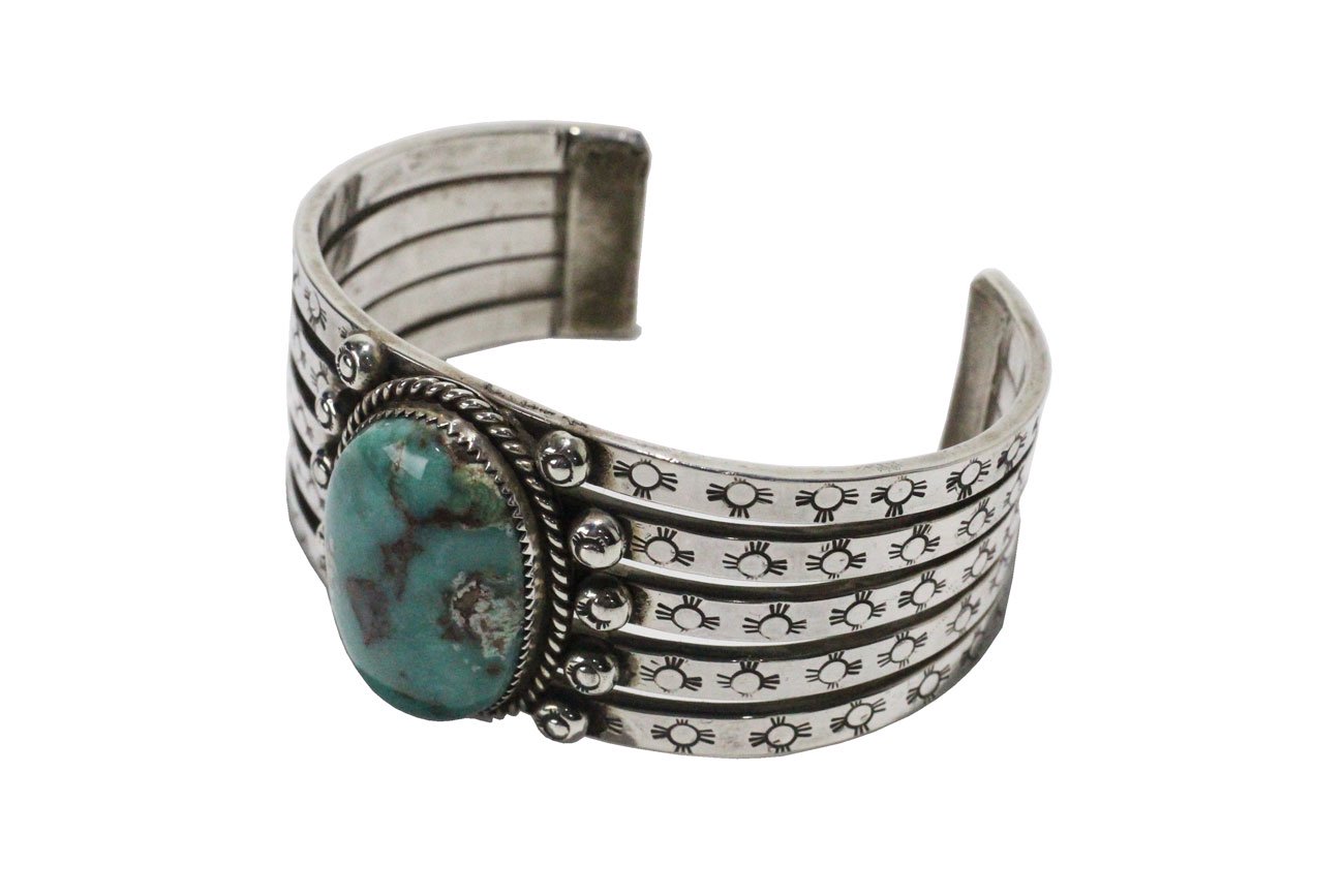 WALL -CRAFT  ANTIQUE- インディアンジュエリー / Sonny Spruce - BISBEE TURQUOISE BANGLE  - (CO_022)