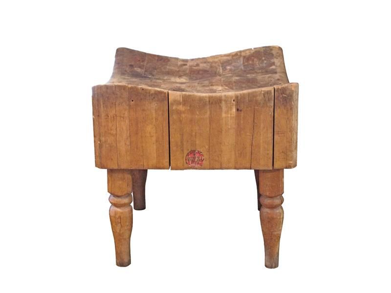 イギリス ビンテージ 家具 ブッチャーズテーブル 肉切り台 英国 6043e