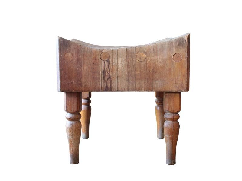 イギリス ビンテージ 家具 ブッチャーズテーブル 肉切り台 英国 6043e