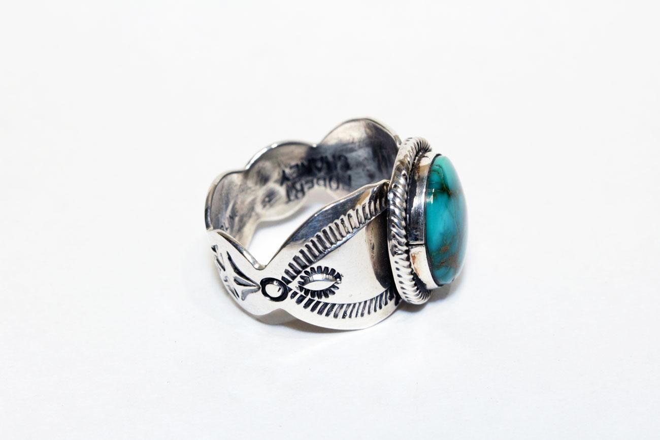 Robert Shakey ターコイズ　シルバーバックル　インディアンジュエリー NAVAJO ナバホ族 ロバートシェイキー インディアンジュエリー