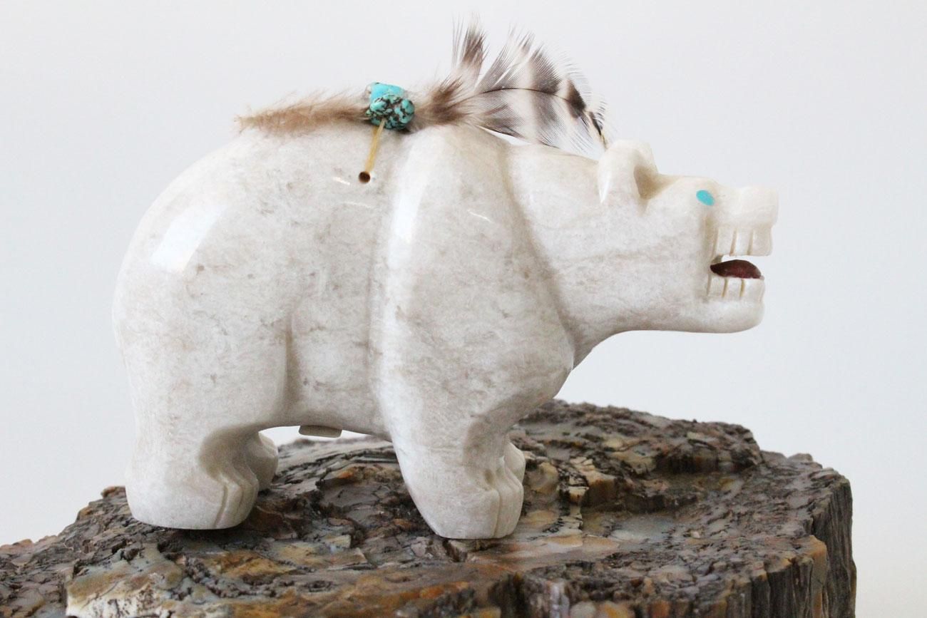 Wall Craft Antique ネイティブアメリカン ズニ族 フェティッシュ アラバスター ベアー Fs2