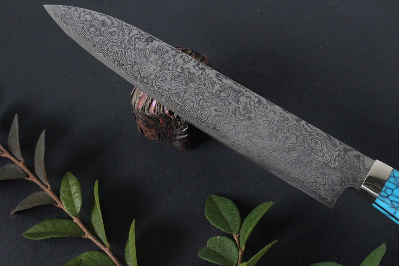 裕翠工房 / 粉末ハイスR2 ダマスカス 包丁 ペティーナイフ ターコイズ シース付 (YK_228) : yk228 : WALL CRAFT -  通販 - Yahoo!ショッピング