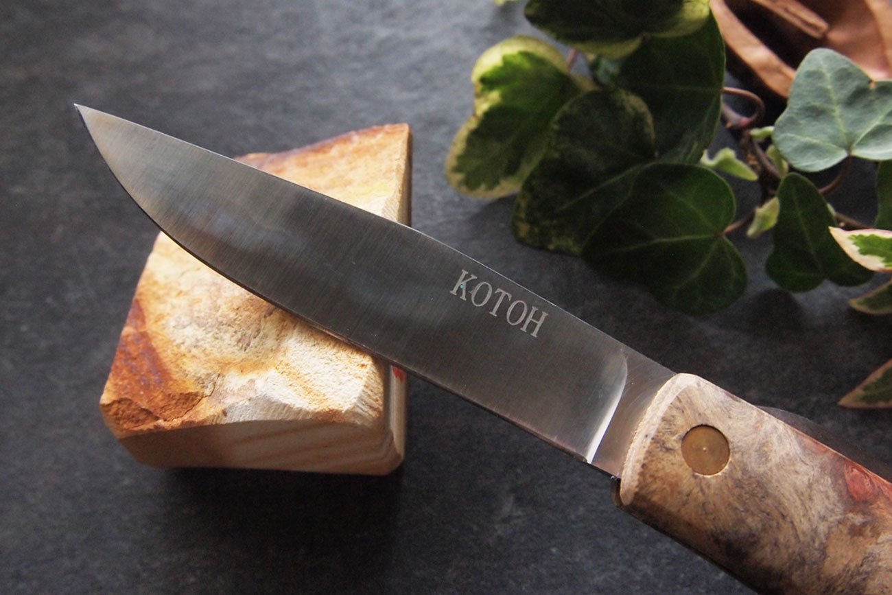 WALL -CRAFT & ANTIQUE- 古藤好視 / Kotoh Knife Works / FOLDING KNIFE 肥後守 -ブビンガ-  (KT_089)