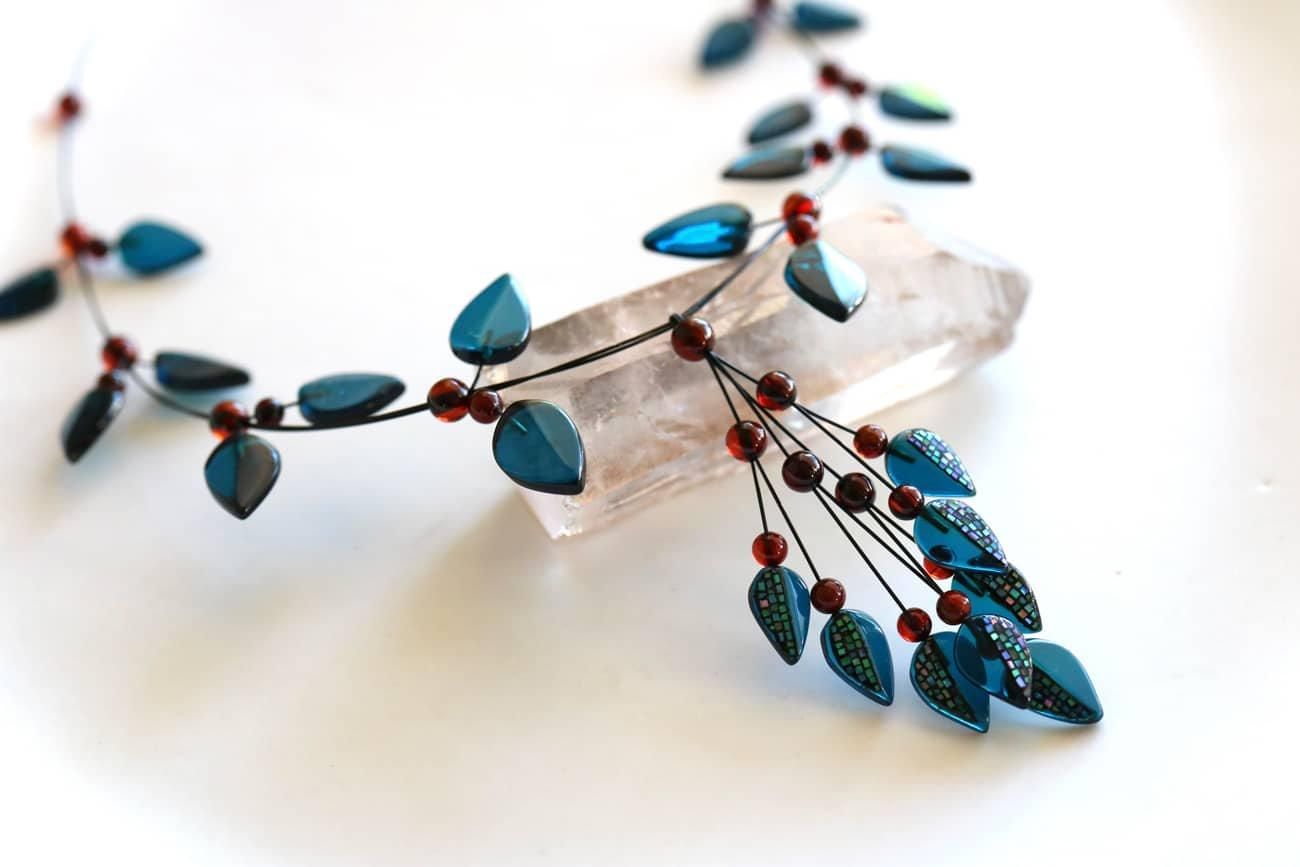 堀居賢司 / 螺鈿細工 琥珀ネックレス | - WALL -CRAFT & ANTIQUE-