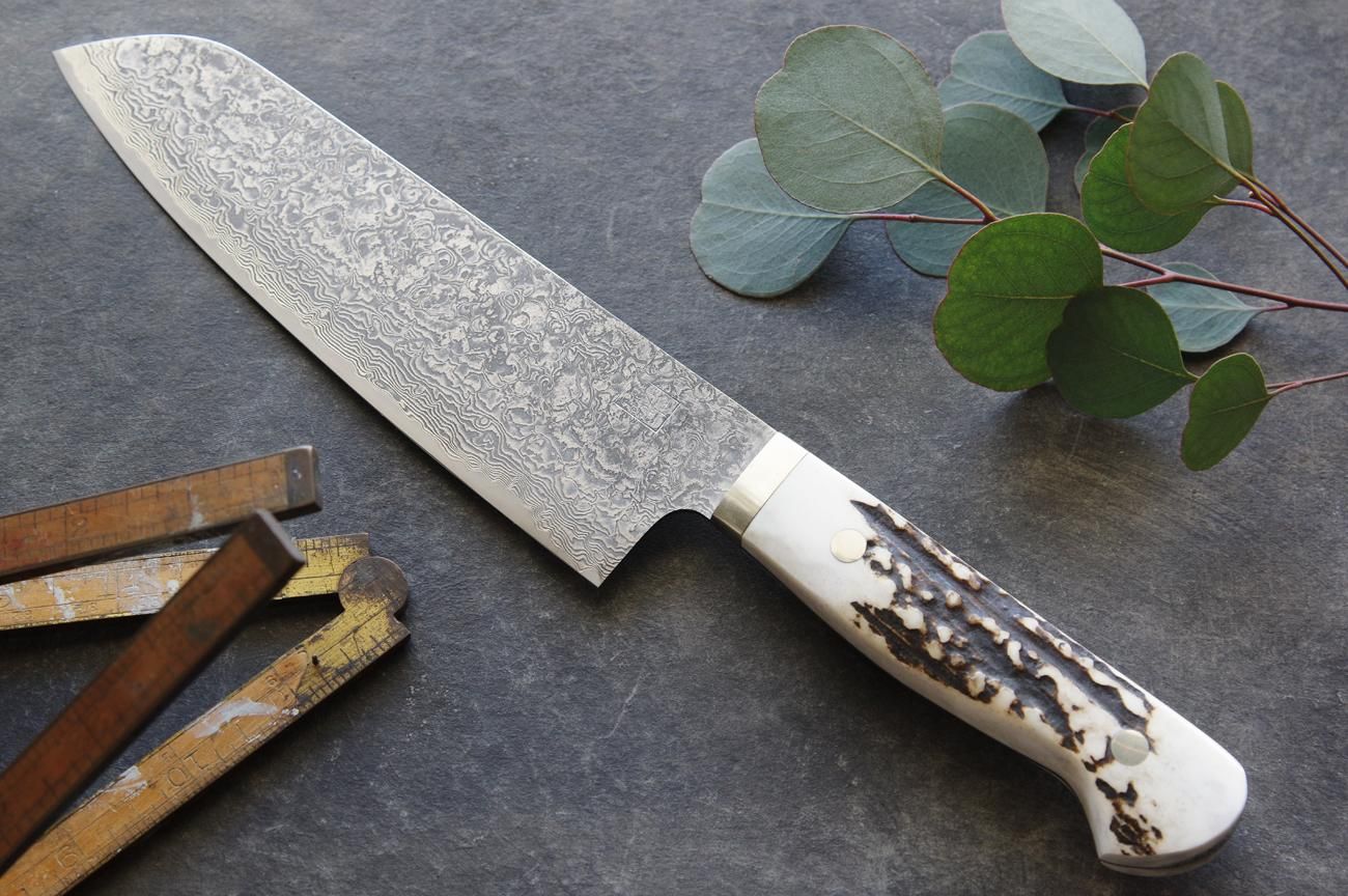 伊藤裕翠 ダマスカス包丁 三徳 WALL -CRAFT & ANTIQUE- 裕翠工房 / 粉末ハイスR2 ダマスカス 包丁