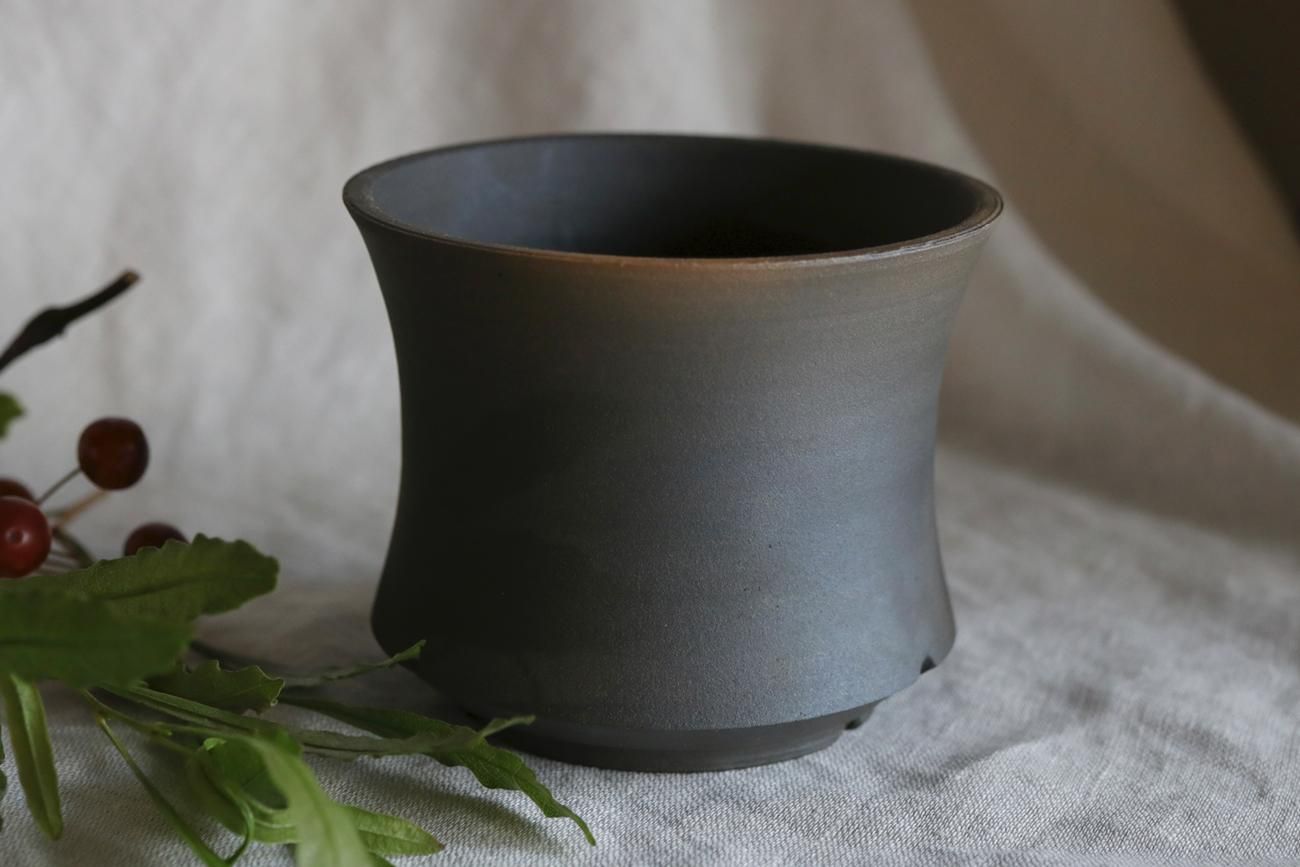 dairoku pottery / 炭化植木鉢 #2 (UY_007) | 陶器 - WALL -CRAFT