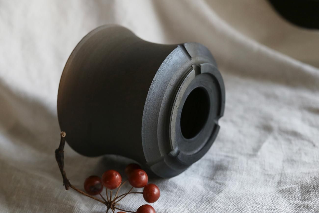 dairoku pot 炭化岩鉢 dairoku pot 炭化岩鉢