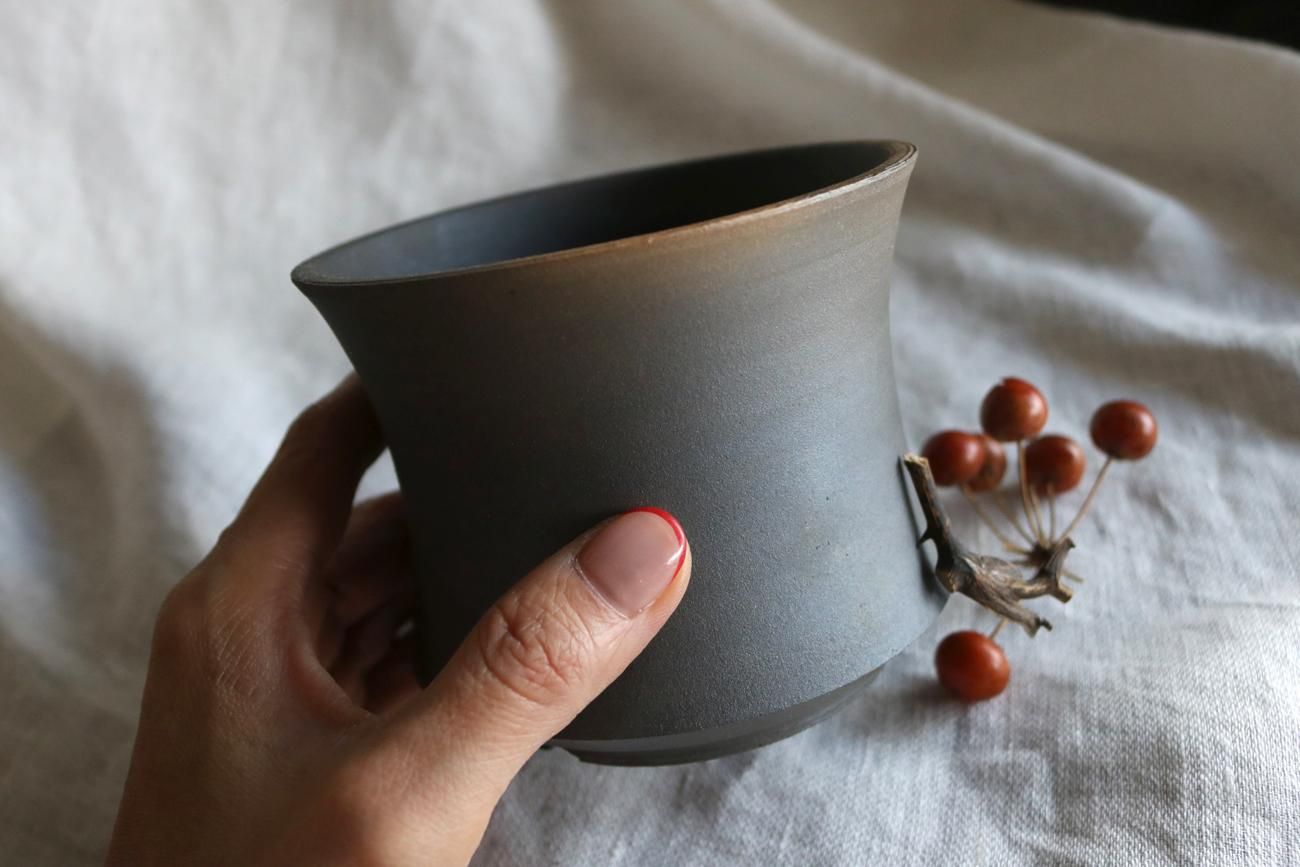 dairoku pot 炭化岩鉢 dairoku pottery / 炭化植木鉢 #2 (UY_007) | 陶器 - WALL