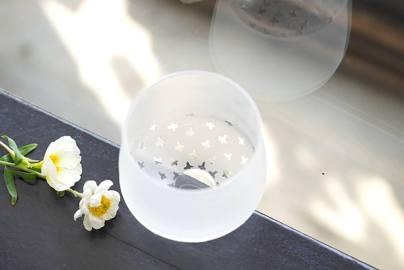 山崎雄一 | cross ぐい呑 #3 | クリア（白） - WALL -CRAFT