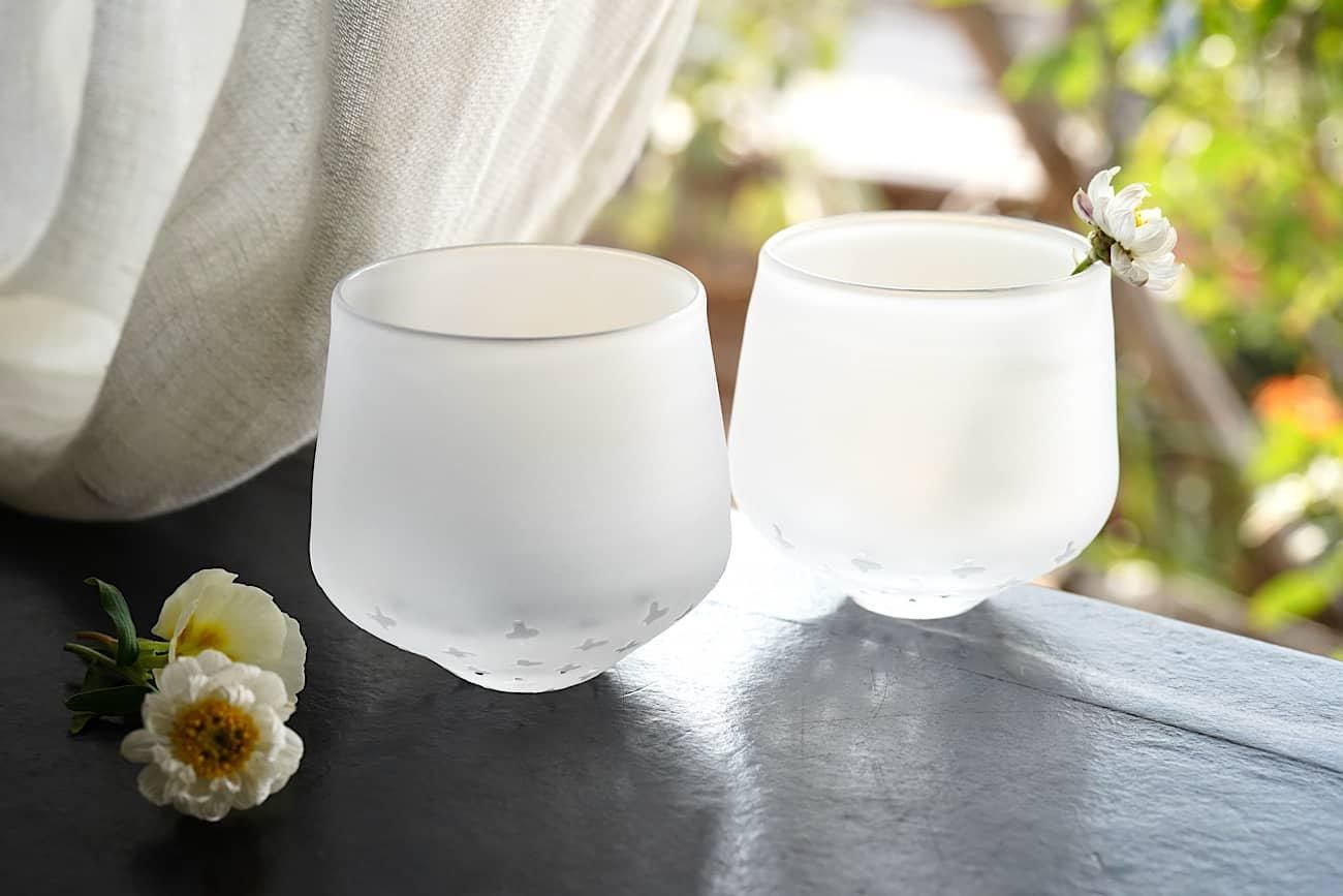 山崎雄一 | cross ぐい呑 #3 | クリア（白） - WALL -CRAFT