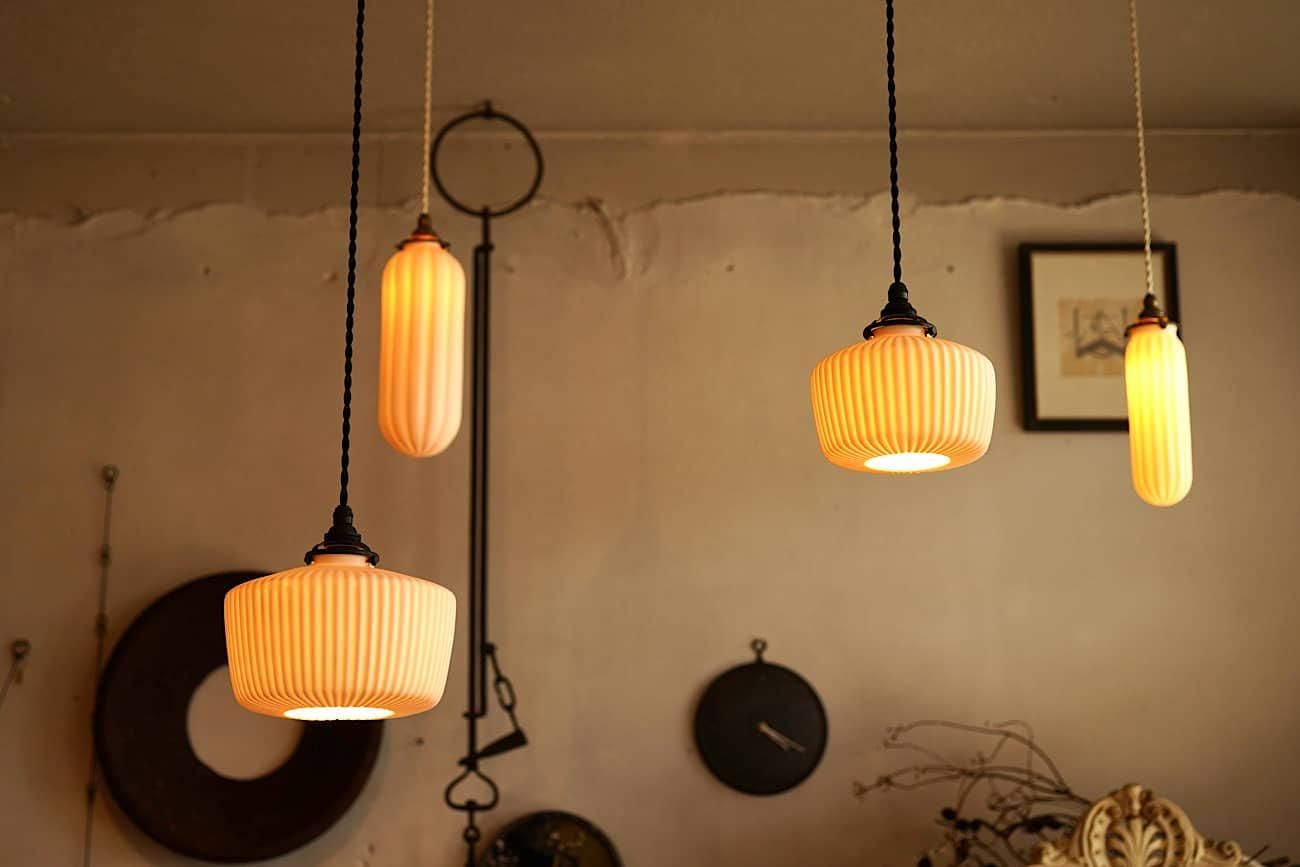 en 火明 灯篭 飛松灯器 / Cylinder L / open / fin - WALL -CRAFT & ANTIQUE-