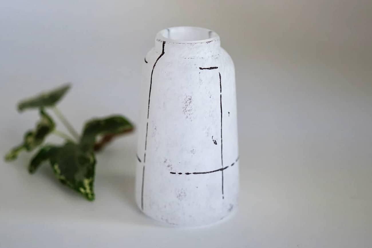 山崎雄一 | line 一輪挿し | ホワイト | - WALL -CRAFT & ANTIQUE-