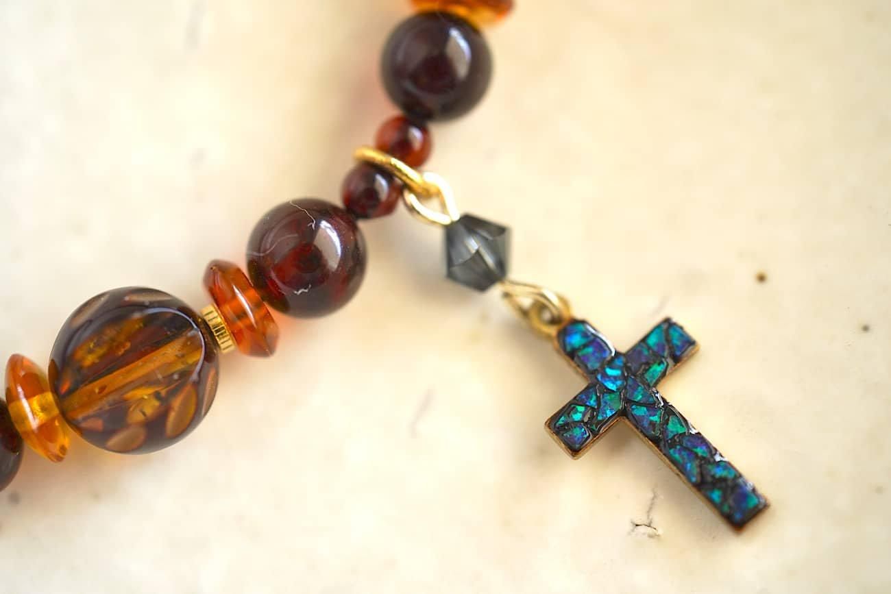 琥珀+ブラックスピネル ネックレス | 堀居賢司 - WALL -CRAFT & ANTIQUE-