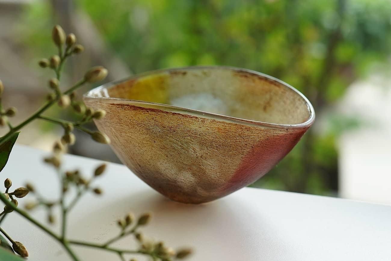 境田亜希 はかなげ　ガラス　小鉢　器 境田亜希 - WALL -CRAFT & ANTIQUE-