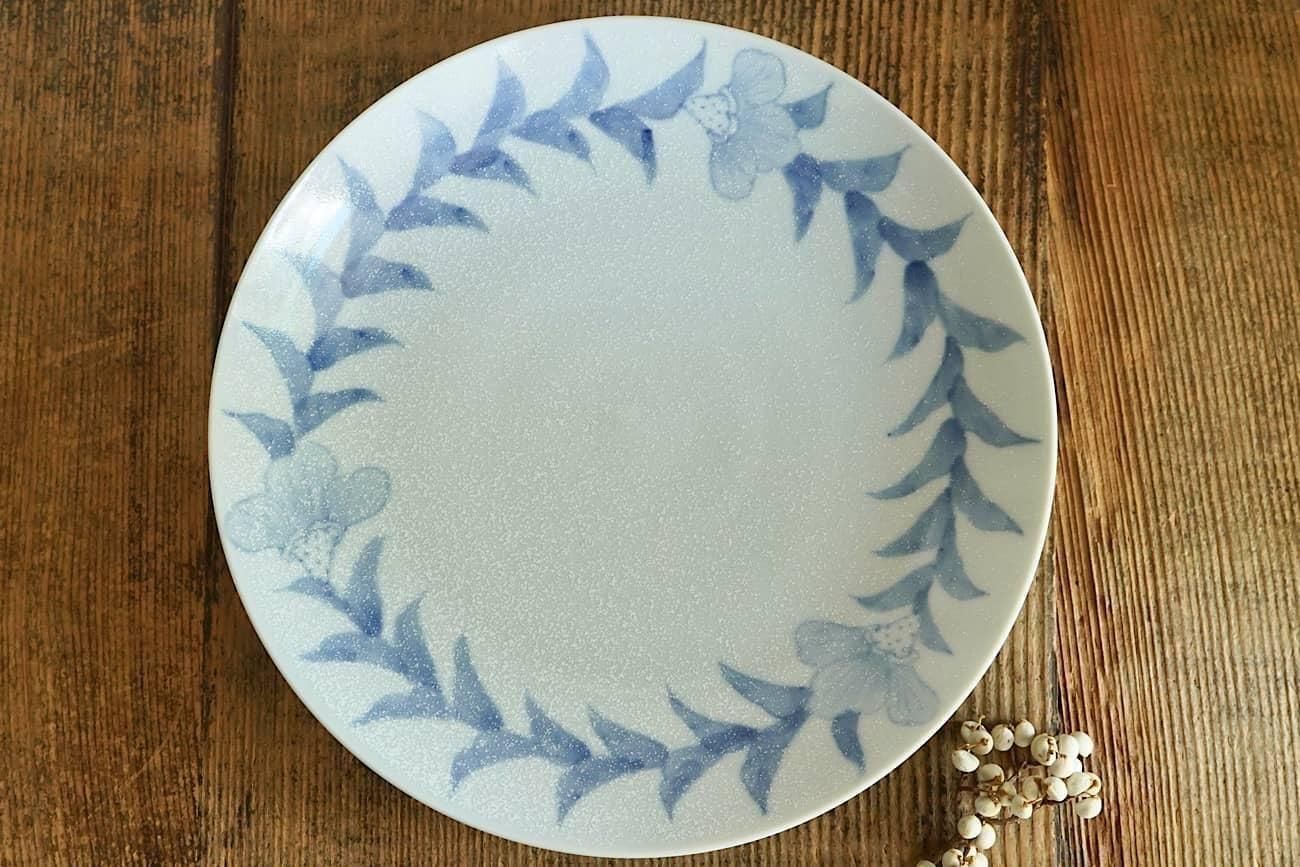 中国美術　釣窯皿　木箱付　幅約21.5㎝　東Y7-0603⑥トヒチサ 陶悦窯 菊4.5寸皿 晶渕金