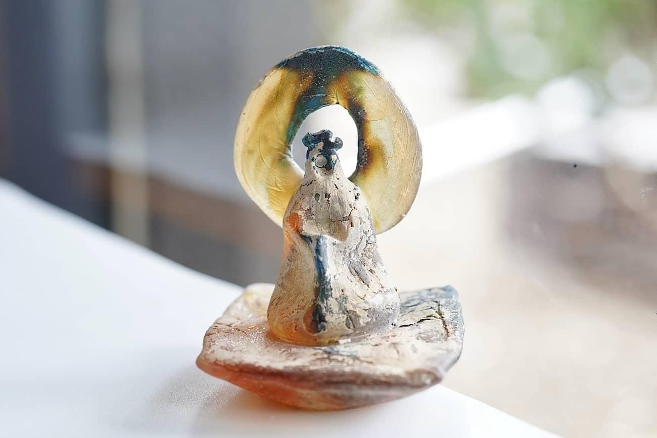 熊谷峻さんの祈り像 熊谷 峻 | 坐像 - WALL -CRAFT & ANTIQUE-