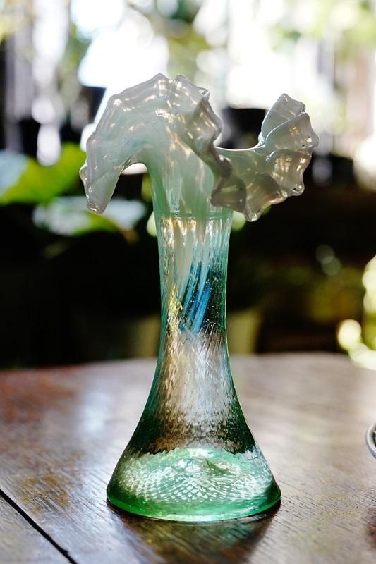 豊富なギフト 【SALE】ART GLASS GLASS アートグラス ガラス花瓶 レトロ アンティーク 色 インテリア小物