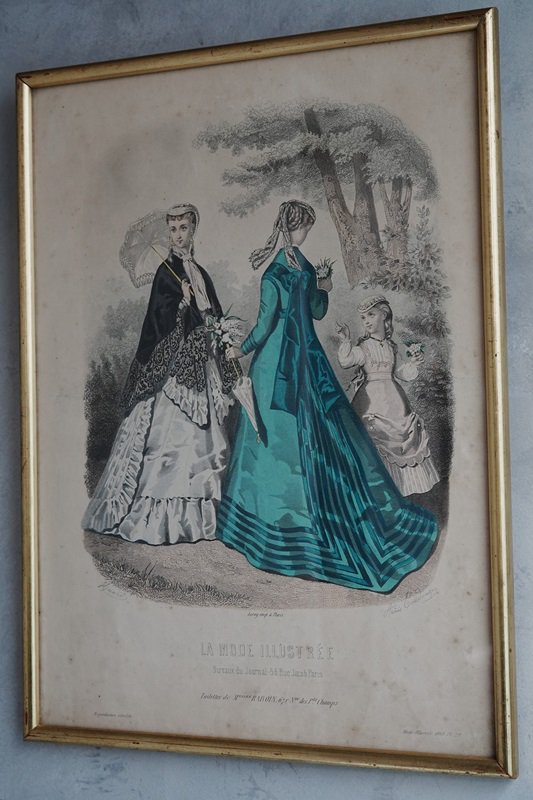 優しく手洗い済1860年代のアンティークドレス