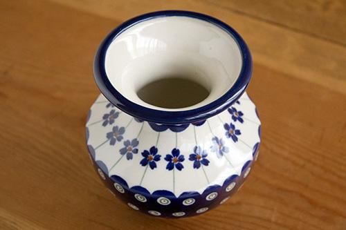 ボレス」花瓶 くびれ 11.1cm【ピーコック×さくら】 - ポーランド陶器