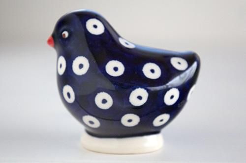 ボレス」ひよこ【藍目玉】 - ポーランド陶器・食器専門店ツェラミカ