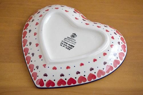 アルテ ハートプレート レッド ハート ポーランド陶器 食器専門店ツェラミカ アルテ ハートプレート レッド ハート ポーランド陶器 食器専門店ツェラミカ