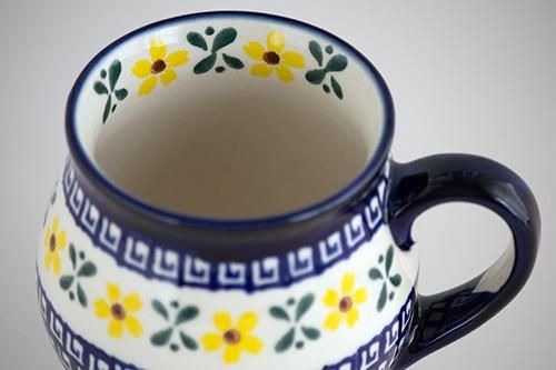 ポーランド陶器 ボレスワヴィエツ「ミレナ社」バブルマグ 小 0.2L