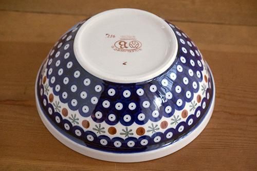 ボレス」オールドキッチンボウル大21cm【藍目玉×バタフライ