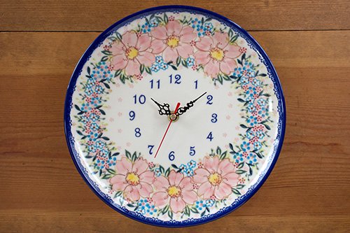 VENA」時計皿【コーラルピンクの花】 - ポーランド陶器・食器専門店