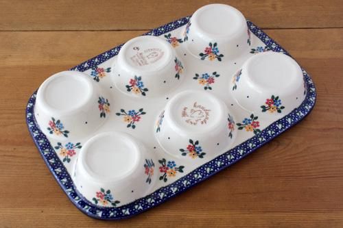 未使用品◆ポーリッシュポタリー ツェラミカ・ミレナ マフィンベーカー 未使用品◇ポーリッシュポタリー ツェラミカ・ミレナ マフィン