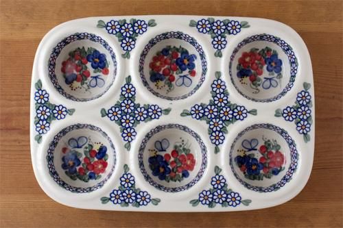 VENA」マフィン型【お花畑】 - ポーランド陶器・食器専門店