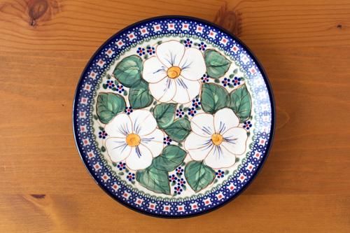 ミレナ」デザート・プレート 17.5cm【大きな白い花アート