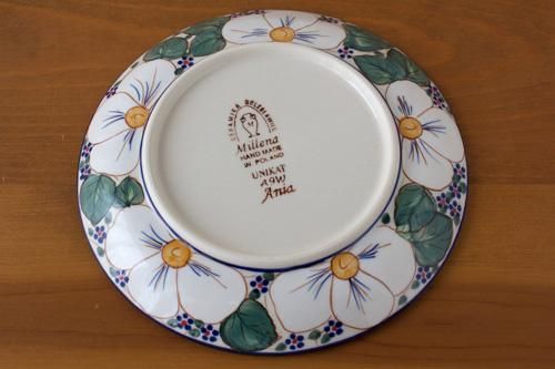 ミレナ」デザート・プレート 17.5cm【大きな白い花アート