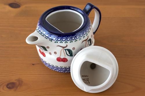 ポーランド食器 ミレナ 盛り皿 5枚 unikat ミレナ」ティーポット 0.5L【さくらんぼ】 - ポーランド陶器