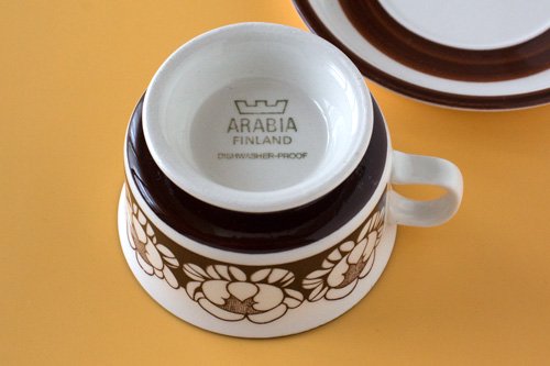 ARABIA Katrilli アラビア カトリーリ デミタスカップ＆ソーサー（Vintage） - ポーランド陶器・食器専門店ツェラミカ