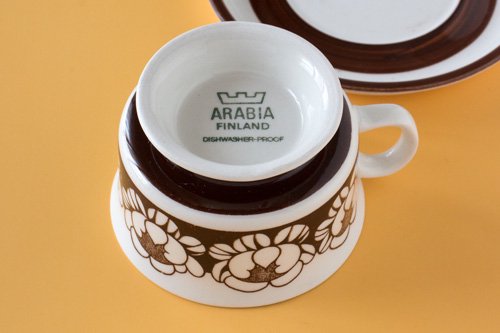 ARABIA Katrilli アラビア カトリーリ デミタスカップ＆ソーサー（Vintage） - ポーランド陶器・食器専門店ツェラミカ