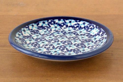 ボレス」ミニ・プレート【幾何学青】 - ポーランド陶器・食器